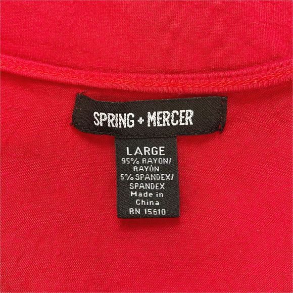 Spring & Mercer Red Knotted Sleeveless Top - Size Medium - Picture 4 of 4